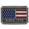 Montana Silversmiths® Trimmed Square American Flag Attitude Belt Buckle A866