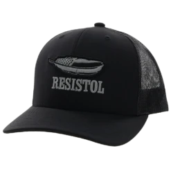 Hooey® Men's Resistol Feather 6-panel Black Trucker Cap 2251T-BK