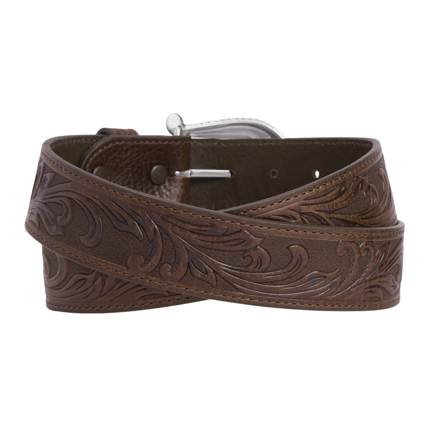 Justin® Men's Paris Vine Floral Tan Leather Belt C21554 2 Justin® Men's Paris Vine Floral Tan Leather Belt C21554 - Image 2