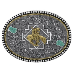 Montana Silversmiths® Country Roads With Bucking Horse Buckle 45810-34