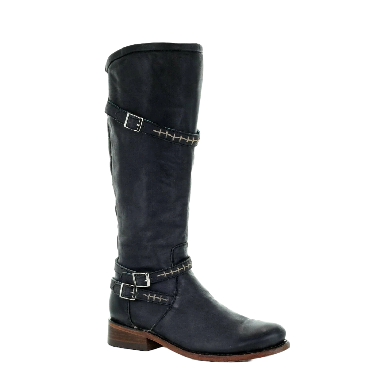 Circle G By Corral Ladies Black Woven & Straps Round Toe Boots Q5041 1 Circle G By Corral Ladies Black Woven & Straps Round Toe Boots Q5041