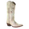 Circle G By Corral Ladies Sand & Flower Embroidery Boots L5659