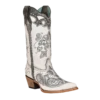 Corral Boots Corral® Ladies White & Silver Embroidered Point Toe Boots C3935
