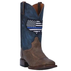 Dan Post Men's Thin Blue Line American Flag Square Toe Boots DP4515