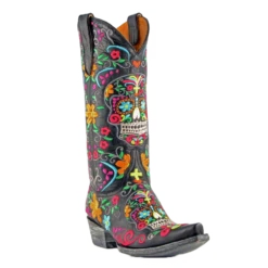 Old Gringo Women's Klak Skull Black Multicolor Cowgirl Boot L1300-1
