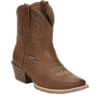 Justin® Ladies Chellie Tan Leather Western Square Toe Booties GY9510