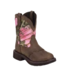 Justin Ladies Gypsy Aged Bark Pink Camo Boots L9610