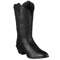 Ariat Ladies Heritage Western Black R Toe Deertan Boot 10001037