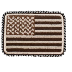 Ariat Mens Rectangle Flag Belt Buckle A37010