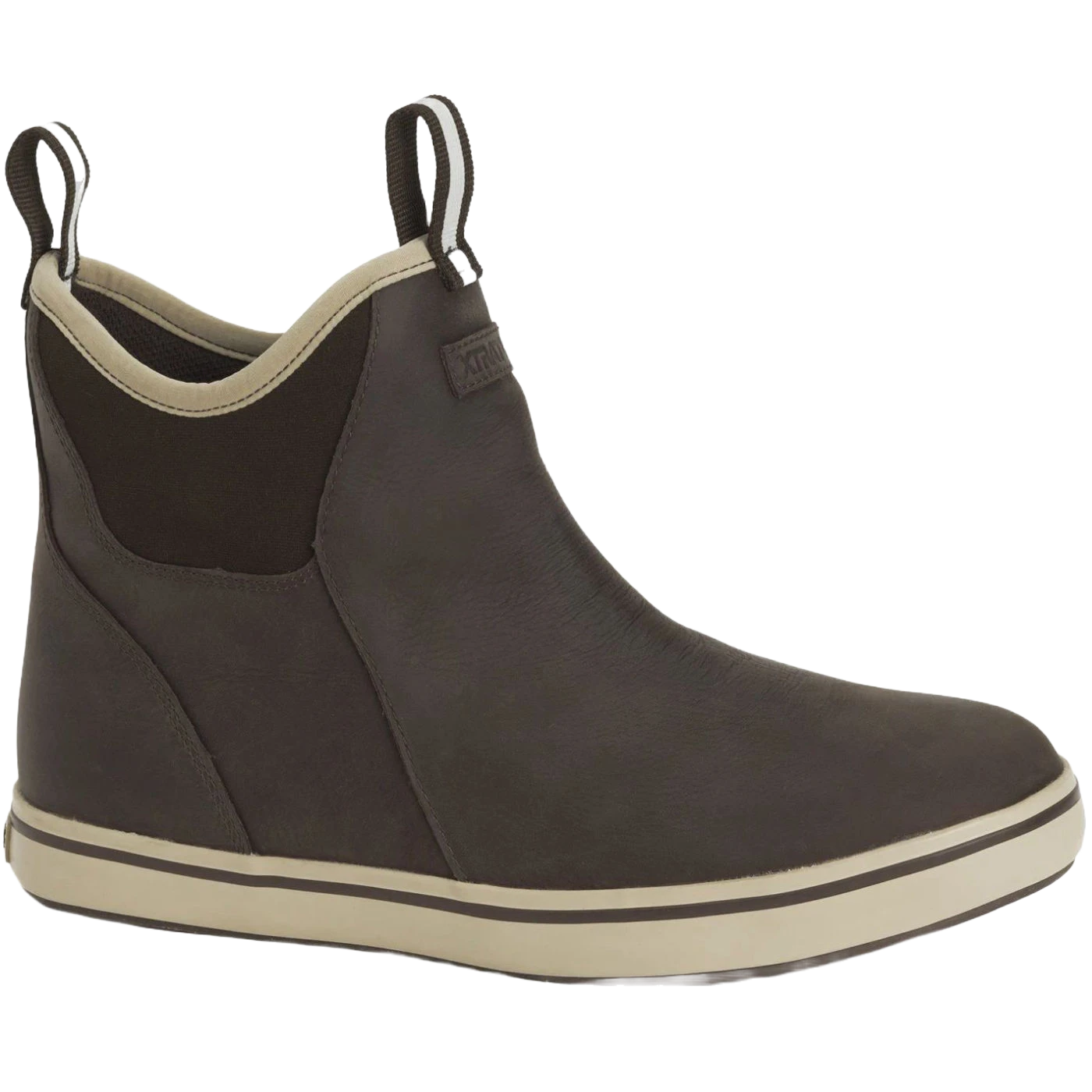 XTRATUF Men's Leather Ankle Brown Deck Boot XAL-900 1 XTRATUF Men's Leather Ankle Brown Deck Boot XAL-900