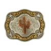 Nocona Mens Tri Tone Cactus Belt Buckle 37400