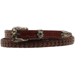 Twister Laced With Smooth Tabs Brown Hatband 0201602