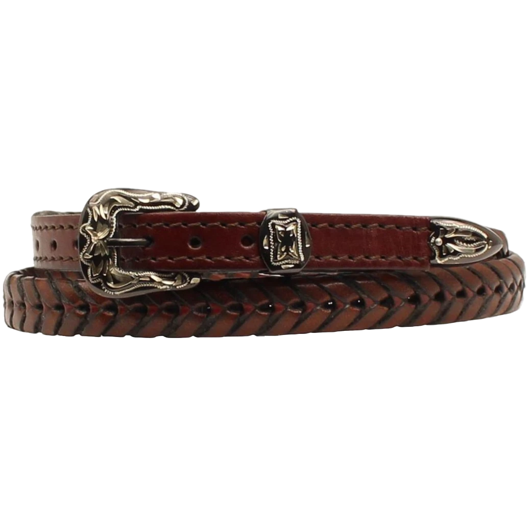 Twister Laced With Smooth Tabs Brown Hatband 0201602 1 Twister Laced With Smooth Tabs Brown Hatband 0201602