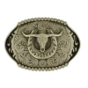 Nocona Mens Silver Longhorn Steer Belt Buckle 37994