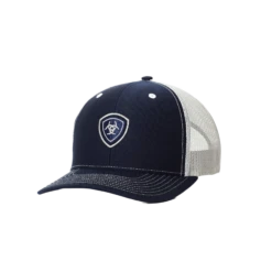 Ariat Men's Embroidered Navy & White Mesh Snapback Hat A300000603