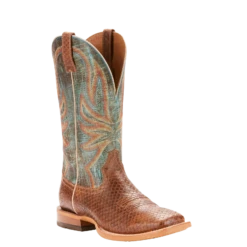 Ariat® Men's Range Boss Diamondback Tan & Cool Blue Boots 10025114
