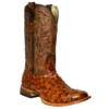 Cowtown Men'sPrint Brown Square Toe Western Boots Q6064