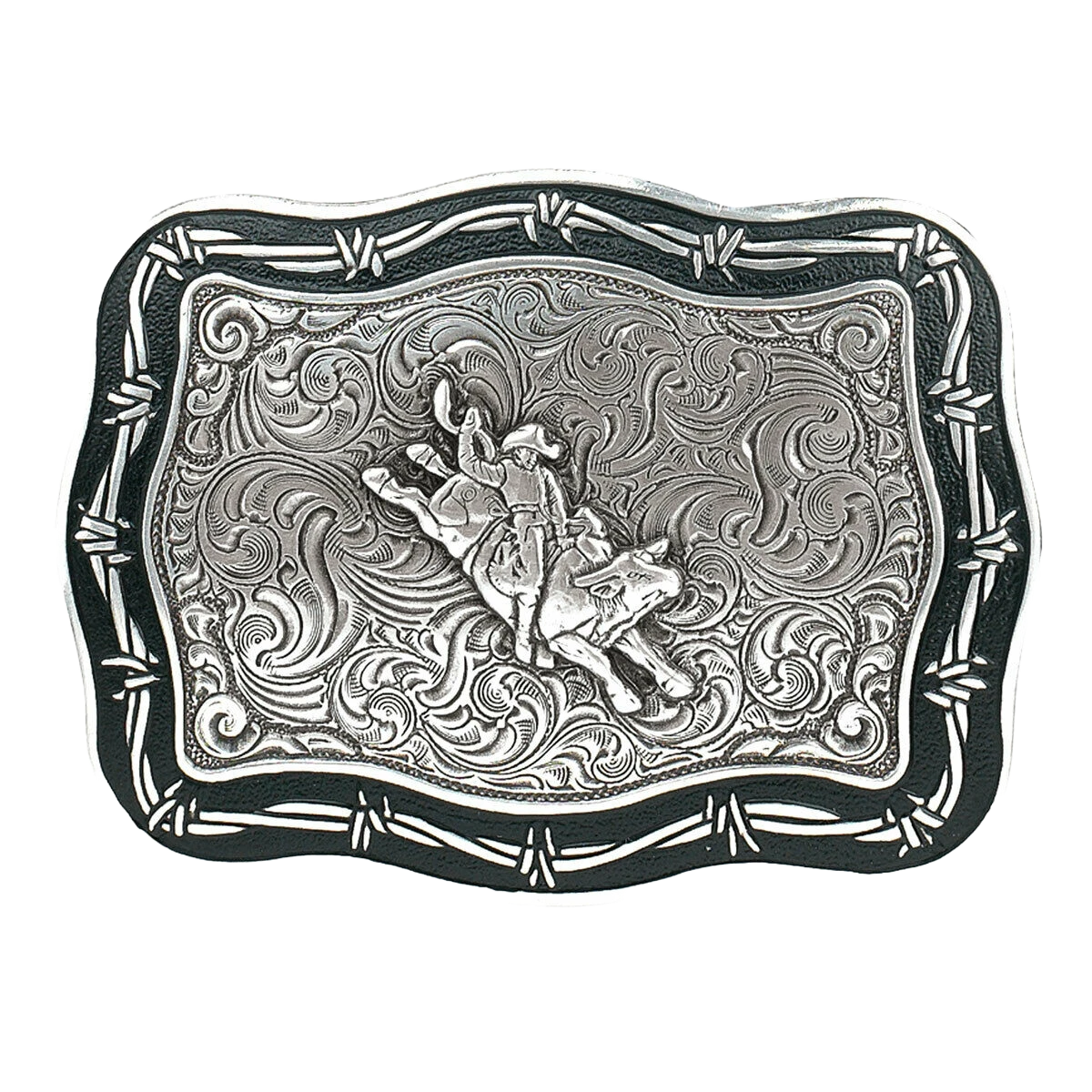 Nocona Men's Bull Rider Belt Buckle 38028 1 Nocona Men's Bull Rider Belt Buckle 38028