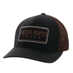 Hooey® Men's Cactus Ropes 5-panel Black & Brown Flexfit Cap CR085