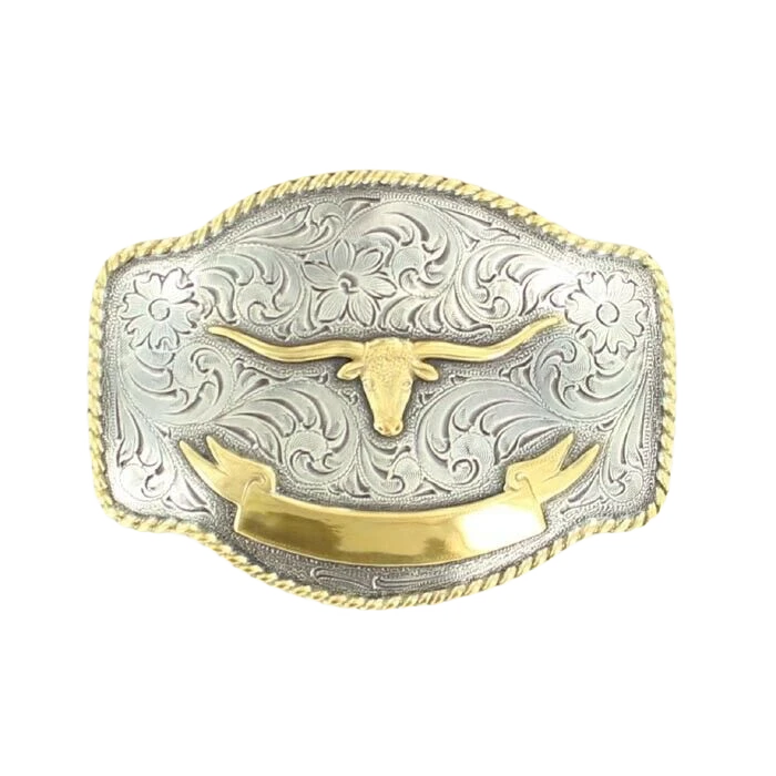 Nocona Mens Steer Head Rectangular Belt Buckle 37229 1 Nocona Mens Steer Head Rectangular Belt Buckle 37229