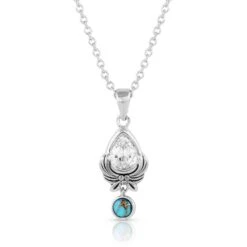 Montana Silversmiths® Western Zen Crystal Turquoise Necklace NC5386