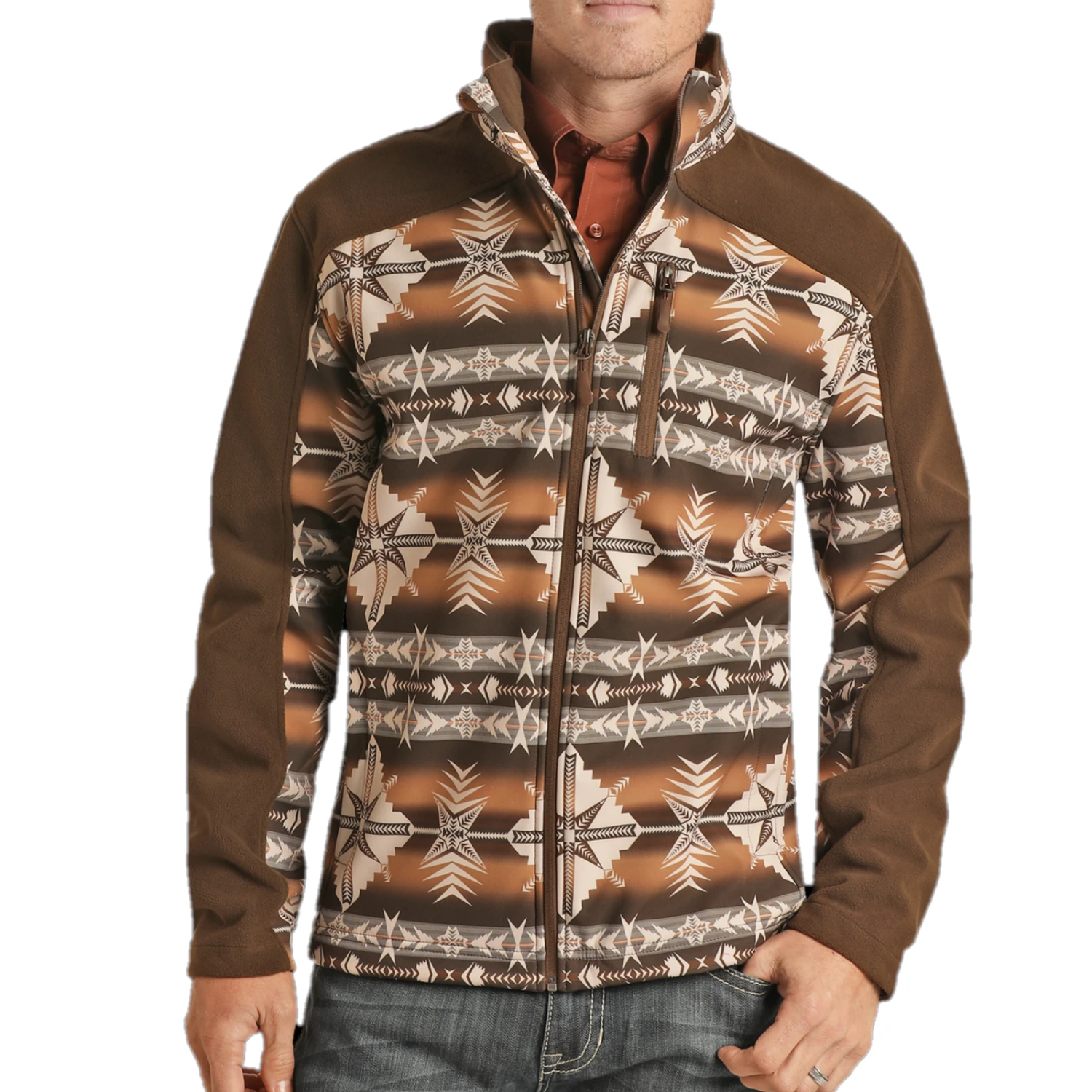 Powder River Outfitters® Men's Aztec Dark Brown Jacket PRMO92RZY6-22 1 Powder River Outfitters® Men's Aztec Dark Brown Jacket PRMO92RZY6-22