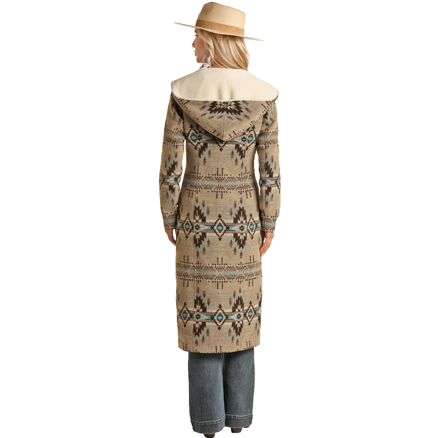Powder River Outfitters® Ladies Aztec Wool Long Coat PRWO92RZYZ-26 2 Powder River Outfitters® Ladies Aztec Wool Long Coat PRWO92RZYZ-26 - Image 2