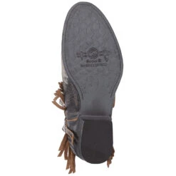 Circle G By Corral Ladies Black Studs & Fringe Booties Q5089 -Ariat Style Q5089 4