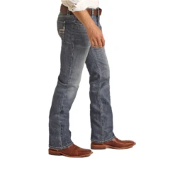 Rock & Roll Men's Pistole Straight Medium Vintage Wash Jeans RRMD1PRZSM -Ariat Style RRMD1PRZSM3