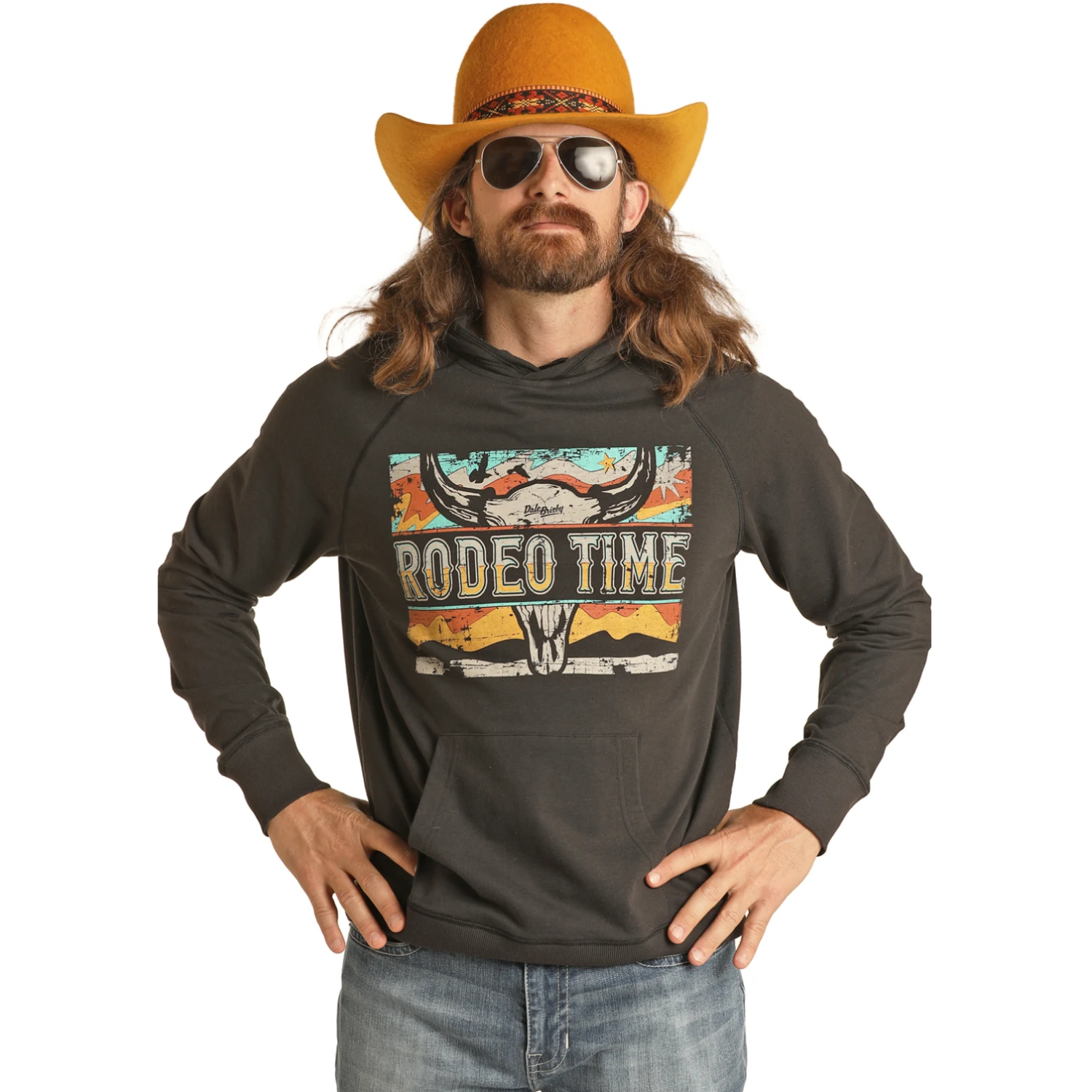 Rock & Roll Cowboy® Men's Dale Brisby Rodeo Black Hoodie RRMT94R0J5 1 Rock & Roll Cowboy® Men's Dale Brisby Rodeo Black Hoodie RRMT94R0J5