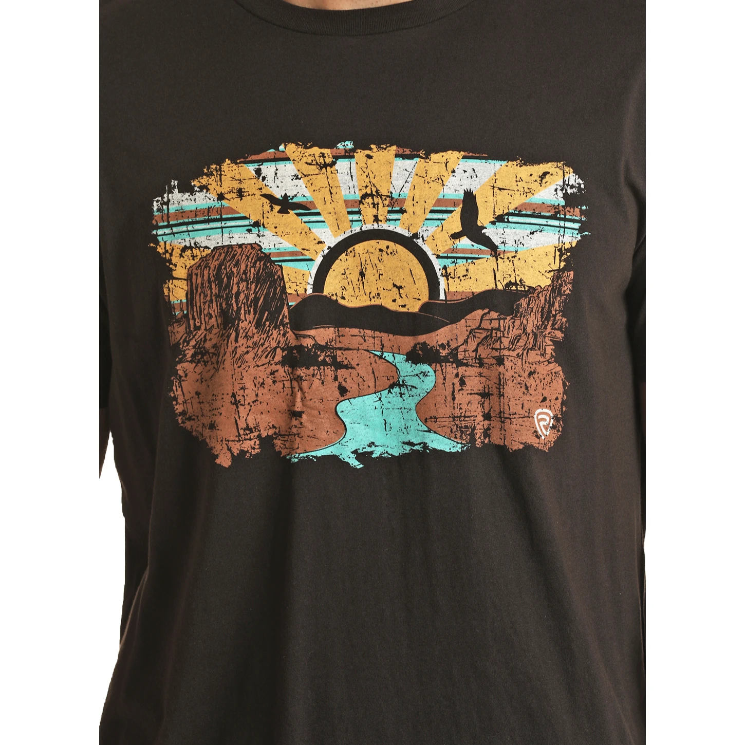 Panhandle® Unisex Desert Sunrise Print Black T-Shirt RRUT21R063-01 3 Panhandle® Unisex Desert Sunrise Print Black T-Shirt RRUT21R063-01 - Image 3