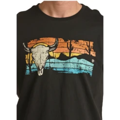 Rock & Roll Cowboy® Unisex Black Western Graphic T-Shirt RRUT21R0IS -Ariat Style RRUT21R0IS 2