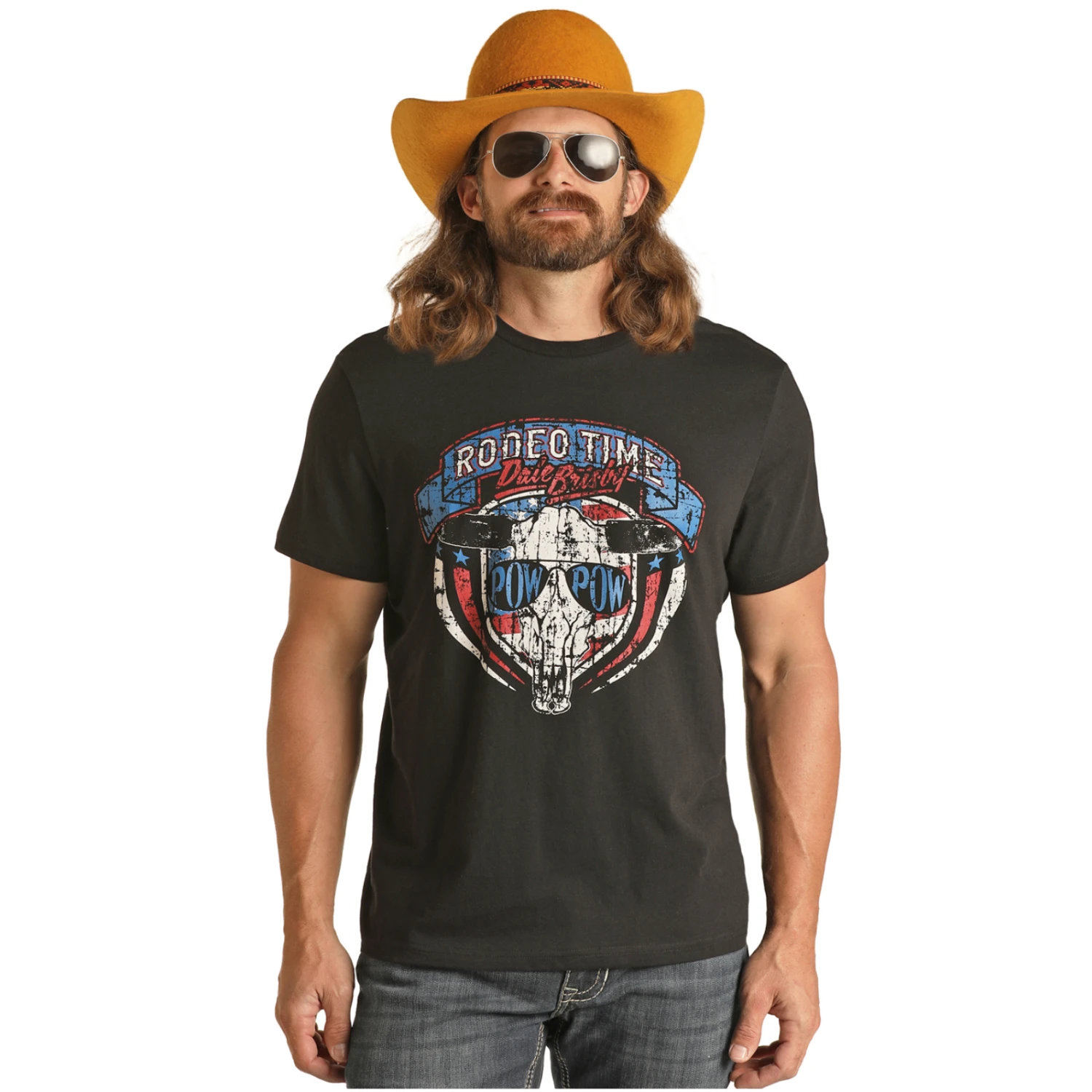 Rock & Roll Denim® Unisex Dale Brisby Rodeo Time Graphic T-Shirt RRUT21R12R 1 Rock & Roll Denim® Unisex Dale Brisby Rodeo Time Graphic T-Shirt RRUT21R12R