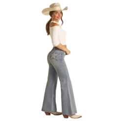 Rock & Roll Denim® Ladies Star Back Flare Jeans RRWD6HR0SO-204 5 Rock & Roll Denim® Ladies Star Back Flare Jeans RRWD6HR0SO-204 -Ariat Style RRWD6HR0SO 204 2