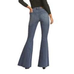 Rock & Roll Denim® Ladies Striped Medium Wash Bell Bottom Jeans RRWD7HR0GY -Ariat Style RRWD7HR0GYad