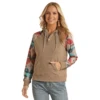 Panhandle® Ladies Tan With Printed Sleeves Hoodie RRWT94R04F-27