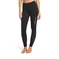 Ariat Ladies EOS Knee Patch Black Tights 10025582 -Ariat Style S19 WMS ENGL 10025582 front