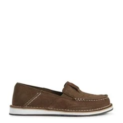 Ariat Ladies Cruiser Floral Embossed Suede Brown Slip On Shoes 10031609 -Ariat Style S20 WMS WEST Couto 10031609 side32121654