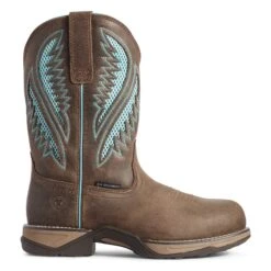 Ariat Ladies Anthem VentTEK Java Brown Composite Toe Work Boots 10031667 -Ariat Style S20 WMS WEST Couto 10031667 side1