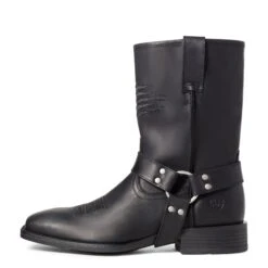 Ariat Men's Harness Patriot Ultra Black Ink Western Boots 10035767 -Ariat Style S21 MNS WEST 10035767 side