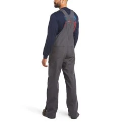 Ariat® Men's FR DuraCanvas Unlined Iron Grey Bib 10034650 -Ariat Style S21 MNS WORK 10034650 back