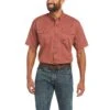 Ariat® Men's Rebar Washed Twill Work Henna Shirt 10035414