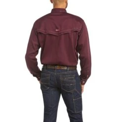 Ariat Men's FR Vented Malbec Work Shirt 10035432 -Ariat Style S21 MNS WORK 10035432 back
