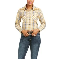 Ariat Ladies Real Summer Days Gold Snap Shirt 10036362