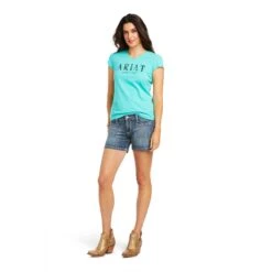 Ariat® Ladies Boyfriend Nautalis 5" Blue Canadian Jean Shorts 10034640 -Ariat Style S21 WMS WEST 10034640 full