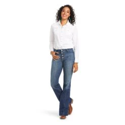 Ariat Ladies R.E.A.L Isabella Slim Wide Leg Trouser Jeans 10034668 -Ariat Style S21 WMS WEST 10034668 full