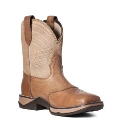 Ariat Ladies Anthem Shortie Tan Western Boots 10035838 -Ariat Style S21 WMS WEST 10035838 medial