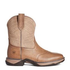 Ariat Ladies Anthem Shortie Tan Western Boots 10035838 -Ariat Style S21 WMS WEST 10035838 side1