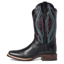 Ariat Ladies Primetime True Black Square Toe Boots 10035934 -Ariat Style S21 WMS WEST 10035934 side