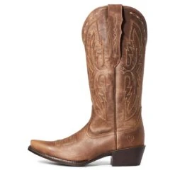 Ariat Ladies Heritage Elastic Calf Brown Snip Toe Boots 10036047 -Ariat Style S21 WMS WEST 10036047 side